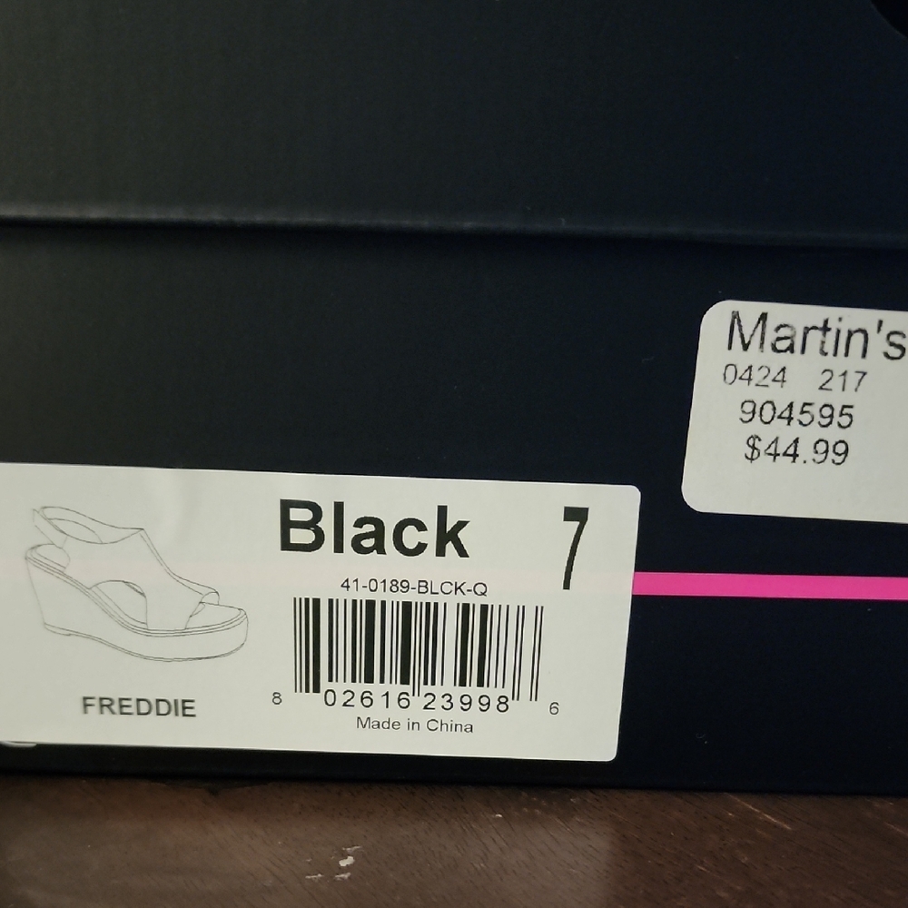Corkys Black Wedge Shoes